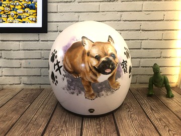手繪瘋 客製化 狗狗 貓貓 安全帽 彩繪 紀念 禮物 生日 情人節