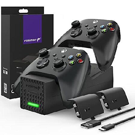 Fosmon Dual Xbox Series X S コントローラー充電器 x 1000mAh充電式