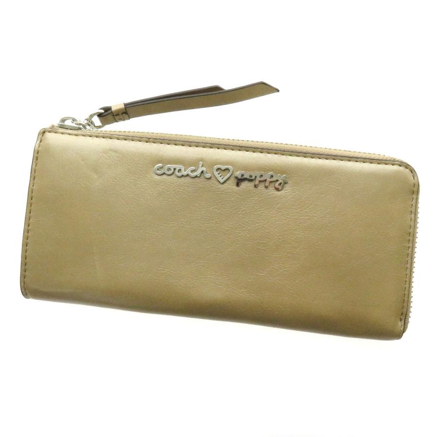 COACH　長財布　オプアート　ポピー