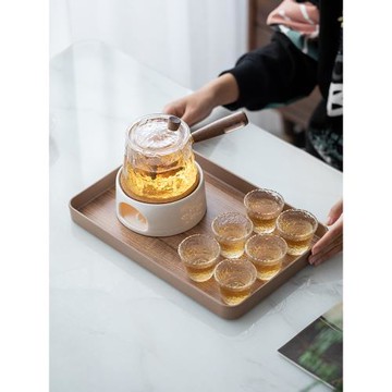 養生玫瑰花茶壺蠟燭加熱底座電陶爐煮茶美容院茶具下午茶套裝輕奢