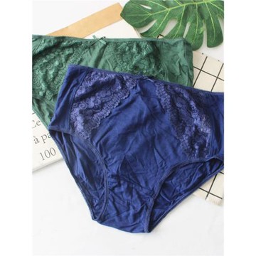 外貿出口歐美莫代爾內褲女高腰胖mm加肥加大碼夏季防磨腿蕾絲性感