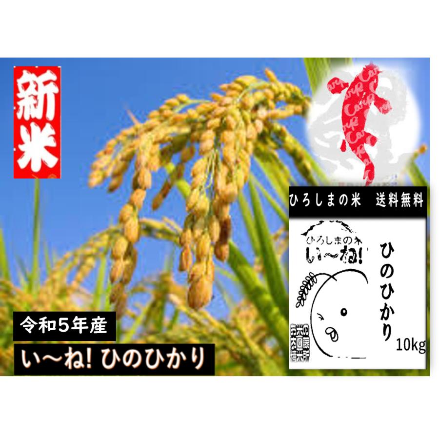 ひろしまの米　い〜ね！ヒノヒカリ10ｋｇ（精米後9ｋ）送料無料