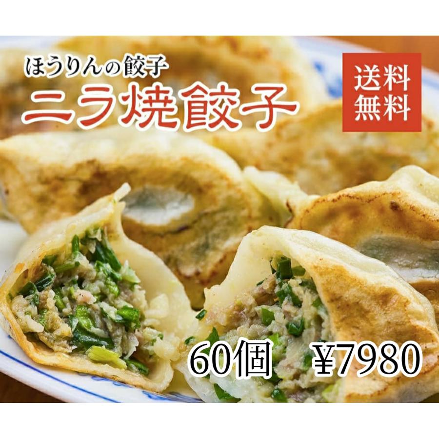 ニラ焼餃子　60個　送料無料　選べるおまけ