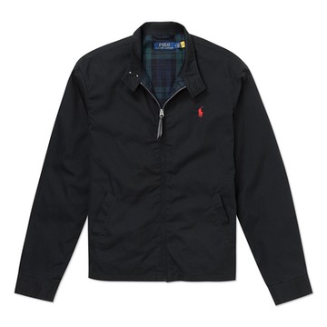 Polo Ralph Lauren RL 熱銷刺繡小馬立領棉質夾克外套-黑色
