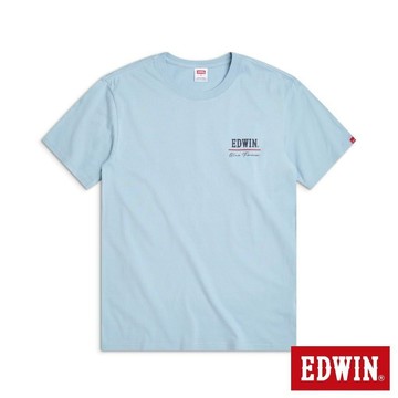 EDWIN 男裝 歷史插卡圖騰短袖T恤 (淡藍色)
