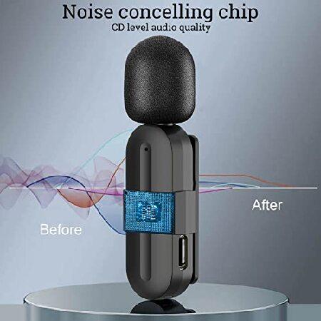 MYBESTFURN Wireless Lavalier Microphone for iPhone iPad, Android Phone,Professional Lapel Mics with Clearer Audio, Mini Microphone for Video Recording