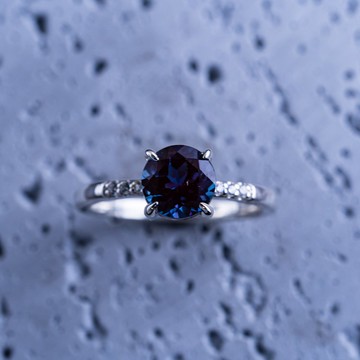 亞歷山大石 鋯石 SV925 戒指 可選色 可刻字【訂製生產】S-098