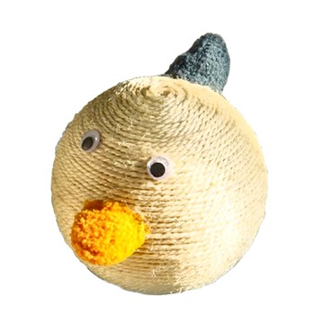 萌鳴耐磨貓抓球 可愛造型 親膚絨毛面料  萌鴨  1個