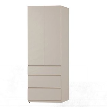 文創集 杜蘭2.7尺二門三抽衣櫃-81x60x198cm免組