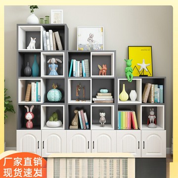 置物櫃 置物架 收納櫃 免運 開立發票 書架置物架落地簡易家用小學生書柜臥室書房隔斷儲物辦公桌收納架 快速出貨