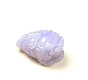 【招財神獸】紫羅蘭翡翠三腳蟾蜍 | 天然緬甸玉翡翠A貨 | 送禮