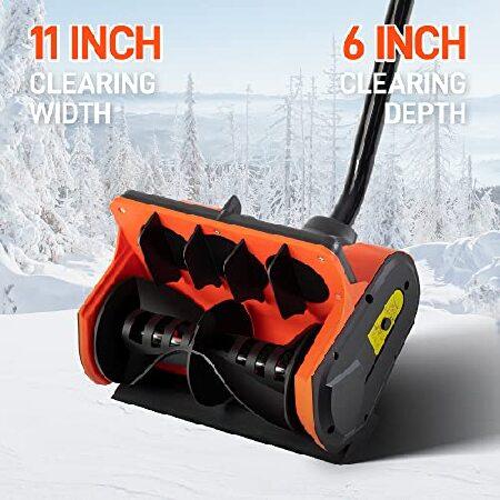 VOLTASK Cordless Snow Shovel, 18V（Same as 20v） 11-Inch 4.0 Ah Cordless Snow Blower, Battery Snow Blower with Adjustable Front Handle ＆ Rotating