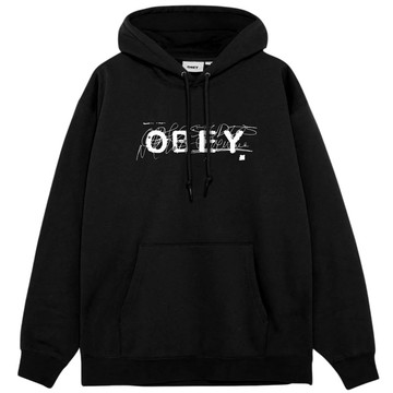 OBEY 112844198-BLK SCRIBBLE PREMIUM PULLOVER HOODIE 帽T (黑色)