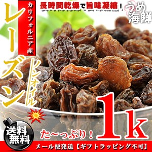 濃厚な甘味♪ノンオイル レーズン たっぷり！1kg（500g×2個） 無添加 送料無料 ほしぶどう ドライレーズン