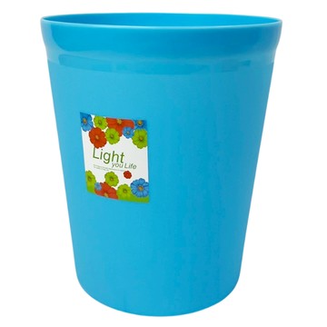 KEYWAY 聯府 好運花圓型大垃圾桶/紙林 2個  26.5 x 26.5 x 32.7cm  藍色