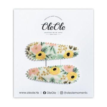 美國Rifle Paper Co. 碎花布款 水滴髮夾 女裝 女孩 頭飾 簡約飾