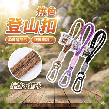 【高雄三毛現貨 日常百搭】隔日到貨 鑰匙扣 鑰匙圈吊飾 登山扣 包包掛件 編織掛繩 雙色吊繩 合金卡扣 耐磨不起球