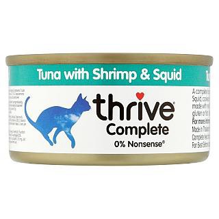樂芙 【Thrive】脆貓罐 (鮪魚+蝦+魷魚)75g 12入