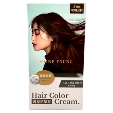 SHINE YOUNG 炫艷 護髮染髮霜 SY06  1個  琥珀金棕