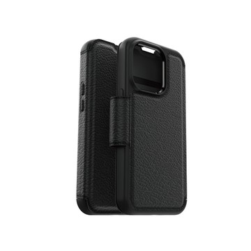OTTERBOX iPhone 14 Pro Strada步道者系列真皮掀蓋保護殼-黑