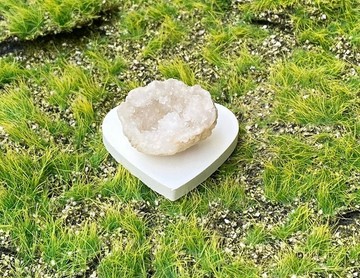 天然原礦招財白晶花球洞 財運水晶 快速出貨 辦公室擺件 風水擺件