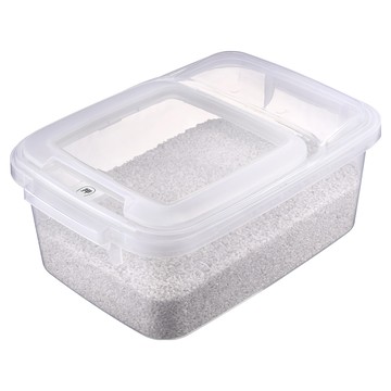 GIMI 吉米 新型密封米箱 6公斤裝 PP材質  34.5 x 24.4 x 14cm  透明白  1個