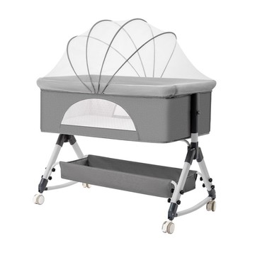 工廠現貨出 免運 兒童床 嬰兒床 寶寶床 新款嬰兒床可移動便攜式拼接大床多功能折疊尿布臺新生兒寶寶搖籃特惠/開立發票 全館8折 特價出 Z1022