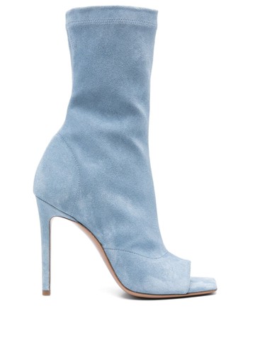 Paris Texas - Amanda 105mm ankle boots - women - Calf Suede/Calf Leather/Calf Leather - 42 - Blue