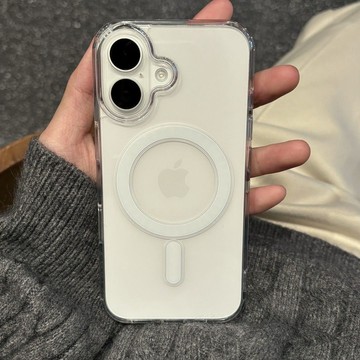 優選好物  適用蘋果17Pro透明手機殼iPhone16磁吸保護套14防摔13亞克力大孔