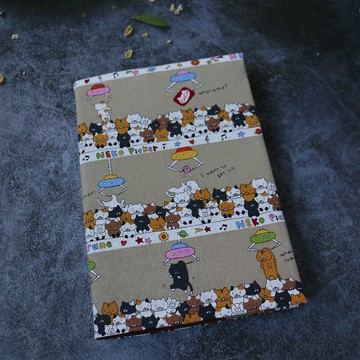 【貓咪夾娃娃】 書衣 書套 書皮 可調式書衣 布書衣