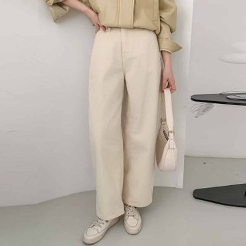 正韓牛仔褲 桶型直筒長褲ETN6123-創翊韓都