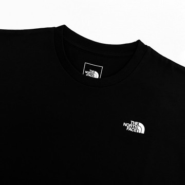 美國百分百【全新真品】The North Face 短袖 棉質 T恤 女款 TNF 上衣 LOGO 短T 日版 黑色 CK59