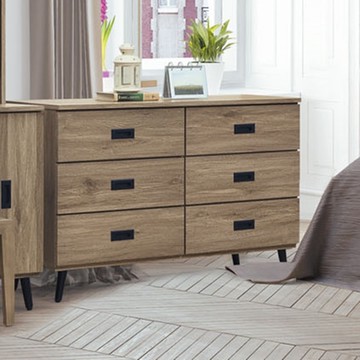 AS DESIGN 雅司家具-眉莊灰橡木4尺六斗櫃-119×48×79cm