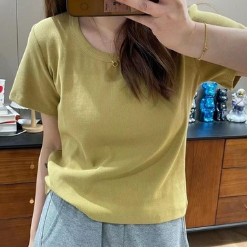 【🍒櫻桃大尺碼】大尺碼上衣 顯瘦上衣 正肩 T恤 新款洋氣水滴領大碼寬松遮肉顯瘦夏韓版女t恤短袖上衣