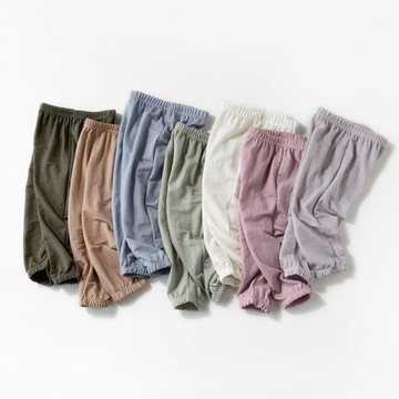 植物艾草系列兒童空調褲 男童女童收口褲子中大童