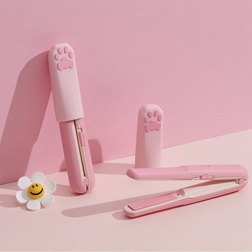 Coolean - CL601 - 韓國BVLY無線迷你直髮夾 - CAT 貓款 (粉色)