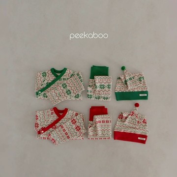 peekaboo (厚)聖誕快樂新生兒套裝｜新生兒衣服 嬰兒套裝 寶寶套裝 寶寶衣服 嬰兒衣服 嬰兒帽子 韓國童裝