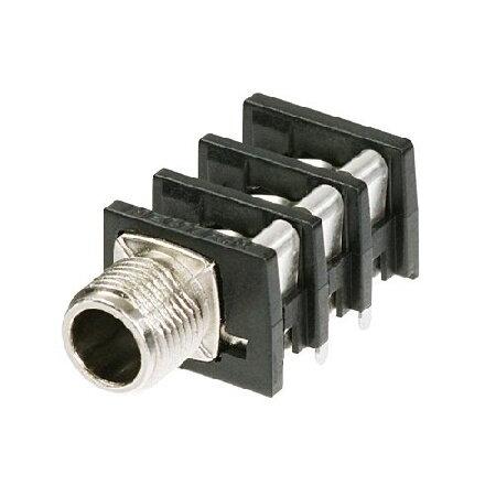 Phone オーディオ Connector Stereo Contacts Jack 6.35 mm Panel Mount Silver Pla