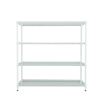 【dayneeds】荷重型 120x45x120公分 四層波浪架 白色