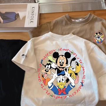 Healthy baby 100%純棉男童女童 短袖  T恤 新品卡通米奇兒童打底外穿 上衣 t T恤  短袖  T恤