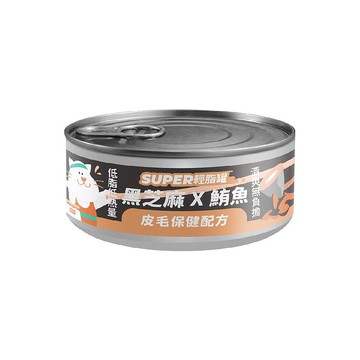 陪心寵糧貓Super小黑輕脂罐 - 鮪魚X黑芝麻 80g