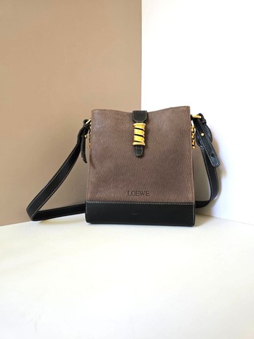 絕版古董包 Loewe拼色蛇骨包側背包 斜孭包 中古包 皮革包 單肩包