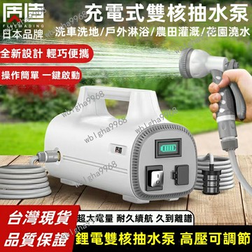 電子抽水泵 洗車機 澆水器 高壓水槍 噴水器 澆花澆菜戶外農用澆地 12V充電式鋰電自吸抽水泵 抽水機