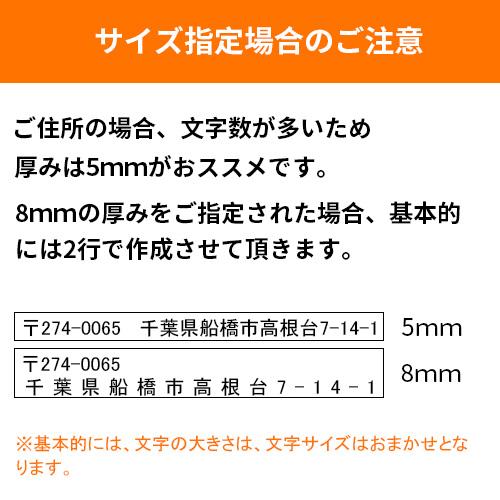 印鑑 ゴム印 住所印 スタンプ ブラスチック 親子判 分割印 住所印 住所 氏名 個人事業主 組合せ自由 小切手印 ブラスチック親子判2枚セット：62mm×2枚(GN-DL)