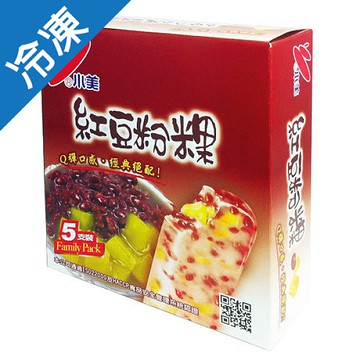 小美紅豆粉粿冰棒80g*5支【愛買冷凍】