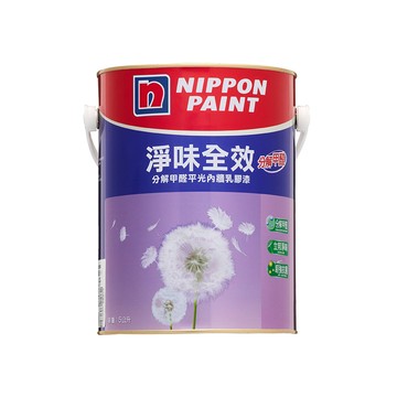 (組合) 立邦 淨味全效乳膠漆 淺百合白 5L 5入