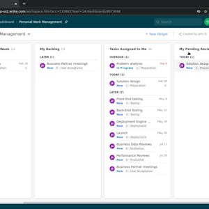 Create and manage a project dashboard with Wrike