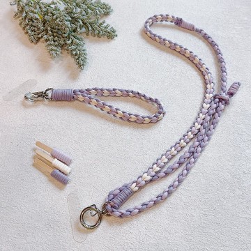 編織手機繩 l 愛心 l 自由配色 l 包芯棉線編織 l 手機掛繩