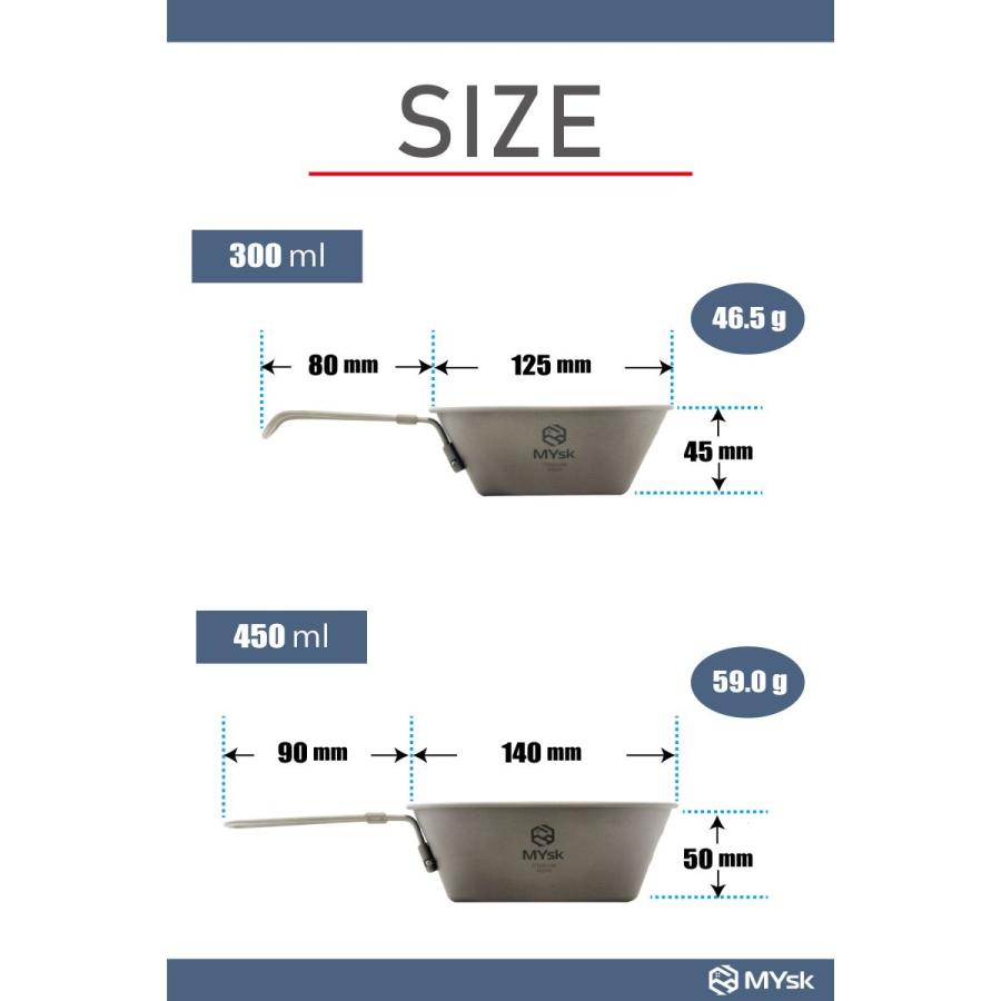 アウトドア フォールディングチタンシェラカップ 300 450mlセット 送料無料