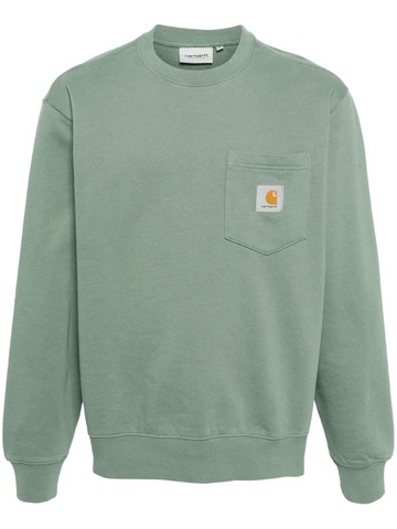 Carhartt WIP - patch-pocket cotton sweatshirt - men - Cotton - S - Green